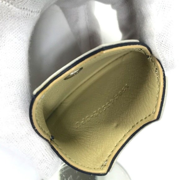 FENDI mirror Key Holder Key Ring Bag Charm Leather Black x Red x Beige - Picture 2 of 11